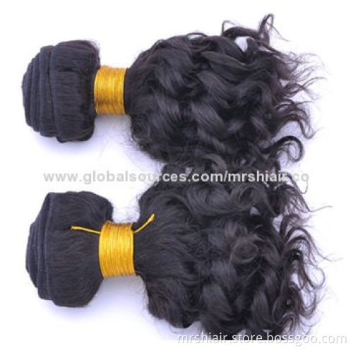 8-inch Color 1b# Brazilian Virgin Deep Wave/Hair Weave